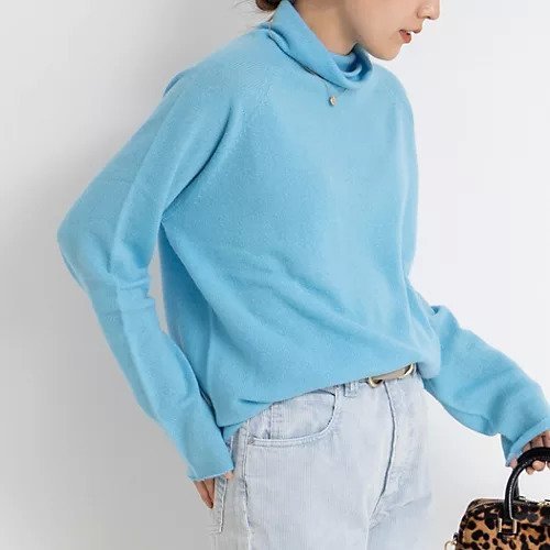 【リエミラー/Rie Miller】のPUREカシミヤタートルネックニット インテリア・キッズ・メンズ・レディースファッション・服の通販 founy(ファニー) 　ファッション　Fashion　レディースファッション　Fashion for Women　トップス・カットソー　Cut & Sew Tops　ニット　Knit Tops & Sweaters　タートルネック・ハイネックトップス　Turtlenecks & High-Neck Tops　2025年　2025　2025-2026秋冬・A/W　Autumn/Winter 2025–26 AW25–26　タートルネック　Turtleneck, High Neck　エレガント 上品　Elegant　サックス|ID: prp329100004844203 ipo3291000000035311484