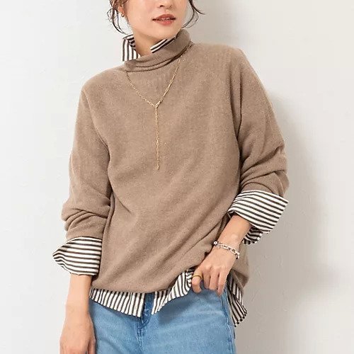 【リエミラー/Rie Miller】のPUREカシミヤタートルネックニット インテリア・キッズ・メンズ・レディースファッション・服の通販 founy(ファニー) 　ファッション　Fashion　レディースファッション　Fashion for Women　トップス・カットソー　Cut & Sew Tops　ニット　Knit Tops & Sweaters　タートルネック・ハイネックトップス　Turtlenecks & High-Neck Tops　2025年　2025　2025-2026秋冬・A/W　Autumn/Winter 2025–26 AW25–26　タートルネック　Turtleneck, High Neck　エレガント 上品　Elegant　ブラウン|ID: prp329100004844203 ipo3291000000035311487