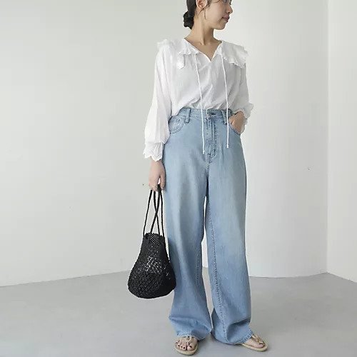 【ノーメント/normment】の【洗える】 SCALLOP EMB FRILL COLLAR BLOUSE 人気、トレンドファッション・服の通販 founy(ファニー) 　ファッション　Fashion　レディースファッション　Fashion for Women　インド　Indian Textile　スカラップ　Scallop, Scalloped Edge　フェミニン　Feminine, Girly　フリル　Frill, Ruffle　洗える　Machine Washable　other-2|ID: prp329100004844501 ipo3291000000035607492