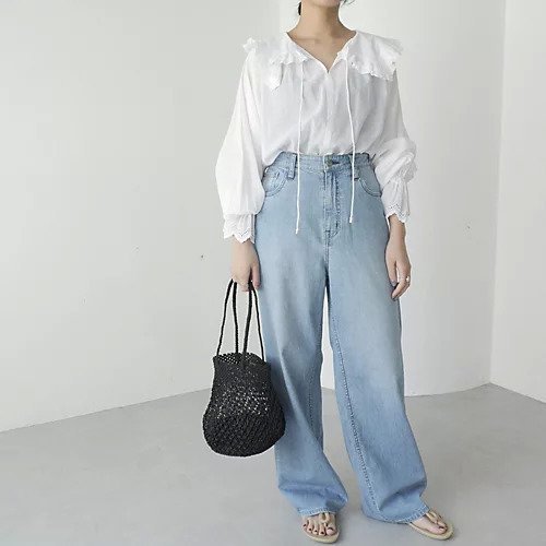 【ノーメント/normment】の【洗える】 SCALLOP EMB FRILL COLLAR BLOUSE 人気、トレンドファッション・服の通販 founy(ファニー) 　ファッション　Fashion　レディースファッション　Fashion for Women　インド　Indian Textile　スカラップ　Scallop, Scalloped Edge　フェミニン　Feminine, Girly　フリル　Frill, Ruffle　洗える　Machine Washable　other-3|ID: prp329100004844501 ipo3291000000035607493