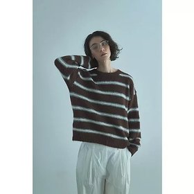 【マージュール/marjour】のAIRY STRIPE KNIT 人気、トレンドファッション・服の通販 founy(ファニー) ファッション Fashion レディースファッション Fashion for Women トップス・カットソー Cut & Sew Tops ニット Knit Tops & Sweaters エアリー Airy Texture シンプル Simple, Minimal ストレッチ Stretch, Stretchy Fabric バランス Balance, Style Balance ボトム Bottoms, Lower Wear ボーダー Border, Stripe ポケット Pocket, Pocket Detail リラックス Relax, Relaxed Fit レース Lace, Lace Fabric 冬 Winter / This Winter |ID:prp329100004844561