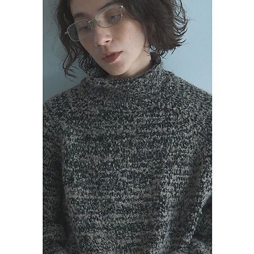 【マージュール/marjour】のMELANGE BOTTLE NECK KNIT 人気、トレンドファッション・服の通販 founy(ファニー) 　ファッション　Fashion　レディースファッション　Fashion for Women　トップス・カットソー　Cut & Sew Tops　ニット　Knit Tops & Sweaters　シンプル　Simple, Minimal　ストレッチ　Stretch, Stretchy Fabric　スリット　Slit, Slit Detail　バランス　Balance, Style Balance　ボトム　Bottoms, Lower Wear　ボトルネック　Bottle Neck, Mock Neck　ポケット　Pocket, Pocket Detail　ミックス　Mix, Mixed Style　メランジ　Melange, Mixed Yarn　無地　Plain, Solid Color　リラックス　Relax, Relaxed Fit　ワイド　Wide, Wide Fit　other-2|ID: prp329100004844562 ipo3291000000035317468