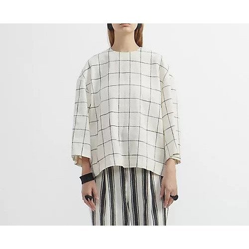 【プレインピープル/PLAIN PEOPLE】のウィンドウペンプルオーバー インテリア・キッズ・メンズ・レディースファッション・服の通販 founy(ファニー) 　ファッション　Fashion　レディースファッション　Fashion for Women　トップス・カットソー　Cut & Sew Tops　カジュアルプルオーバー・ニットトップス　Pullovers & Knit Tops / Casual Pullovers　リネン　Linen, Linen Fabric　レトロ　Retro, Vintage Style　チェック|ID: prp329100004844563 ipo3291000000035317881