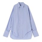 【メゾン マルジェラ/MAISON MARGIELA】のLong-sleeved Shirt 人気、トレンドファッション・服の通販 founy(ファニー) ファッション Fashion レディースファッション Fashion for Women トップス・カットソー Cut & Sew Tops シャツ・ブラウス・オフィスカジュアル Elegant Blouses & Button-Ups 2025年 2025 2025-2026秋冬・A/W Autumn/Winter 2025–26 AW25–26 カフス Cuff Design ストライプ Stripe, Striped Pattern ラウンド Round, Round Neck ロング Long, Long-Length thumbnail Blue Stripe|ID: prp329100004844575 ipo3291000000035318056