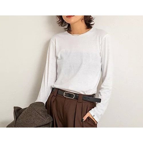 【ノーリーズ/NOLLEY'S】の【MAQWEL/マクウェル】MARUDOロングスリーブTee インテリア・キッズ・メンズ・レディースファッション・服の通販 founy(ファニー) ファッション Fashion レディースファッション Fashion for Women インナー Innerwear ヴィンテージ Vintage Style コンパクト Compact, Small Size シンプル Simple, Minimal スリーブ Sleeve, Long Sleeve / Short Sleeve 人気 Popular, Best Seller 長袖 Long Sleeve, Full Sleeve フェミニン Feminine, Girly ロング Long, Long-Length ワンポイント One Point, Statement Accent 夏 Summer エレガント 上品 Elegant 2025年 2025 2025-2026秋冬・A/W Autumn/Winter 2025–26 AW25–26 ホワイト|ID: prp329100004845617 ipo3291000000035403996