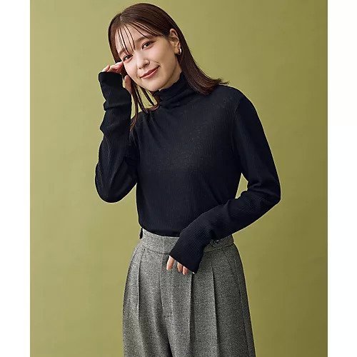 【エニー/ANY】のウール混リブタートルネックカットソー インテリア・キッズ・メンズ・レディースファッション・服の通販 founy(ファニー) 　ファッション　Fashion　レディースファッション　Fashion for Women　トップス・カットソー　Cut & Sew Tops　カットソー・ベーシックTシャツ　Cut-and-Sewn Tops / Stretch Tees & Basics　タートルネック・ハイネックトップス　Turtlenecks & High-Neck Tops　インナー　Innerwear　洗える　Machine Washable　カットソー　Cut and Sewn Top　シアー　Sheer, See-Through　ストレッチ　Stretch, Stretchy Fabric　フィット　Fit, Slim Fit　おすすめ　Recommended / Our Picks　ブラック|ID: prp329100004845620 ipo3291000000035339278