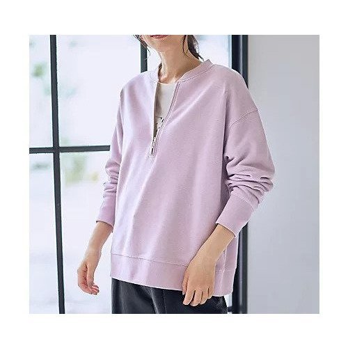 【エニー/ANY】のハーフジップスウェット インテリア・キッズ・メンズ・レディースファッション・服の通販 founy(ファニー) ファッション Fashion レディースファッション Fashion for Women トップス・カットソー Cut & Sew Tops レディースパーカー・カジュアルフーディー Casual Hoodies & Sweatshirts スウェット・クルーネックトップス Sweatshirts & Crewnecks / Relaxed Fit Sweat Tops 洗える Machine Washable カーゴパンツ Cargo Pants, Utility Pants 吸水 Absorbent, Quick-Dry ジップ Zip, Zipper スラックス Slacks, Dress Pants タートルネック Turtleneck, High Neck デニム Denim, Jeans Material ベーシック Basic, Essential ロング Long, Long-Length おすすめ Recommended / Our Picks ラベンダー|ID: prp329100004845627 ipo3291000000035339416