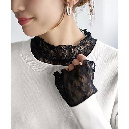 【スタイルデリ/STYLE DELI】の袖口から出すレーシィーインナートップス インテリア・キッズ・メンズ・レディースファッション・服の通販 founy(ファニー) ファッション Fashion レディースファッション Fashion for Women トップス・カットソー Cut & Sew Tops イエロー Yellow インナー Innerwear サロペット Overalls, Salopette ジャケット Jacket, Outerwear スタンド Stand Collar, Upright Stand ストレート Straight, Straight Cut スリット Slit, Slit Detail 定番 Standard, Basic Item 長袖 Long Sleeve, Full Sleeve バランス Balance, Style Balance フィット Fit, Slim Fit フレア Flare, Flared ベスト Vest, Waistcoat レース Lace, Lace Fabric ブラック|ID: prp329100004846342 ipo3291000000036325387