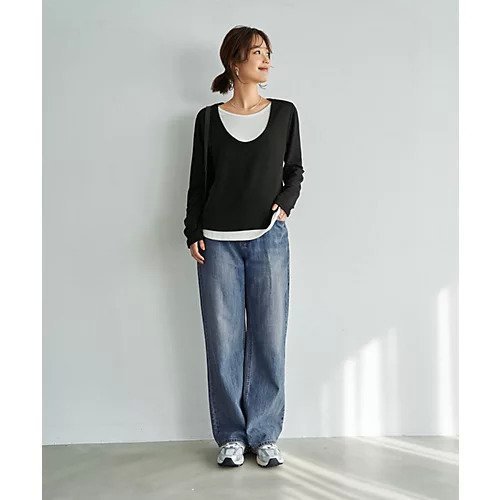 【スタイルデリ/STYLE DELI】のレイヤードUネックカットソートップス 人気、トレンドファッション・服の通販 founy(ファニー) ファッション Fashion レディースファッション Fashion for Women トップス・カットソー Cut & Sew Tops カットソー・ベーシックTシャツ Cut-and-Sewn Tops / Stretch Tees & Basics インナー Innerwear 春 Spring 秋 Autumn カットソー Cut and Sewn Top ストレート Straight, Straight Cut スリット Slit, Slit Detail デコルテ Décolleté, Neckline トレンド Trend, Trending Now 定番 Standard, Basic Item 長袖 Long Sleeve, Full Sleeve フィット Fit, Slim Fit フォルム Silhouette, Form ラウンド Round, Round Neck リラックス Relax, Relaxed Fit other-2|ID: prp329100004846424 ipo3291000000035369485