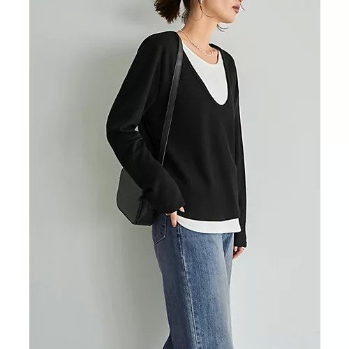 【スタイルデリ/STYLE DELI】のレイヤードUネックカットソートップス 人気、トレンドファッション・服の通販 founy(ファニー) ファッション Fashion レディースファッション Fashion for Women トップス・カットソー Cut & Sew Tops カットソー・ベーシックTシャツ Cut-and-Sewn Tops / Stretch Tees & Basics インナー Innerwear 春 Spring 秋 Autumn カットソー Cut and Sewn Top ストレート Straight, Straight Cut スリット Slit, Slit Detail デコルテ Décolleté, Neckline トレンド Trend, Trending Now 定番 Standard, Basic Item 長袖 Long Sleeve, Full Sleeve フィット Fit, Slim Fit フォルム Silhouette, Form ラウンド Round, Round Neck リラックス Relax, Relaxed Fit other-3|ID: prp329100004846424 ipo3291000000035369487