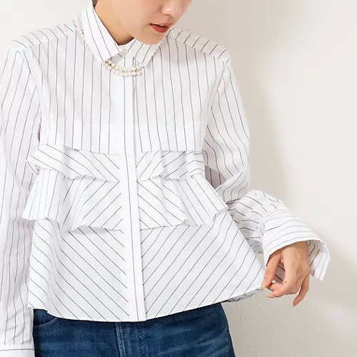 【ノーリーズ/NOLLEY'S】の【MARILYN MOON/マリリーンムーン】layered raffle blouse 人気、トレンドファッション・服の通販 founy(ファニー) ファッション Fashion レディースファッション Fashion for Women 2025年 2025 2025-2026秋冬・A/W Autumn/Winter 2025–26 AW25–26 おすすめ Recommended / Our Picks エレガント 上品 Elegant カフス Cuff Design コンパクト Compact, Small Size ストライプ Stripe, Striped Pattern フリル Frill, Ruffle フレア Flare, Flared モダン Modern, Contemporary ラッフル Ruffle, Frill 人気 Popular, Best Seller A/W・秋冬 Autumn/Winter other-1|ID: prp329100004847226 ipo3291000000035403903