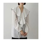 【ウィムガゼット/Whim Gazette】のローンフリルブラウス 人気、トレンドファッション・服の通販 founy(ファニー) ファッション Fashion レディースファッション Fashion for Women トップス・カットソー Cut & Sew Tops シャツ・ブラウス・オフィスカジュアル Elegant Blouses & Button-Ups 2026年 2026 インナー Innerwear デニム Denim, Jeans Material バランス Balance, Style Balance フェミニン Feminine, Girly フリル Frill, Ruffle ボトム Bottoms, Lower Wear エレガント 上品 Elegant 夏 Summer 春 Spring S/S・春夏 SS, Spring/Summer, Warm Season thumbnail オフホワイト|ID: prp329100004847710 ipo3291000000035416204