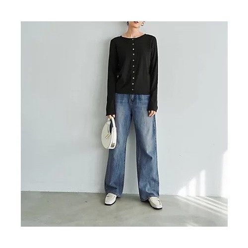 【スタイルデリ/STYLE DELI】のメロウ裾カーデ型テレコトップス 人気、トレンドファッション・服の通販 founy(ファニー) 　ファッション　Fashion　レディースファッション　Fashion for Women　トップス・カットソー　Cut & Sew Tops　インナー　Innerwear　カットソー　Cut and Sewn Top　サロペット　Overalls, Salopette　ジャケット　Jacket, Outerwear　ストレート　Straight, Straight Cut　スリット　Slit, Slit Detail　タンク　Tank Top, Sleeveless Top　定番　Standard, Basic Item　ノースリーブ　Sleeveless, No-Sleeve　長袖　Long Sleeve, Full Sleeve　バランス　Balance, Style Balance　パール　Pearl, Pearl Accent　フロント　Front, Front Design　おすすめ　Recommended / Our Picks　other-2|ID: prp329100004848398 ipo3291000000035577291