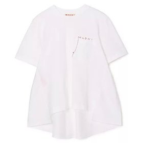 【マルニ/MARNI】 T-SHIRT人気、トレンドファッション・服の通販 founy(ファニー) ファッション Fashion レディースファッション Fashion for Women トップス・カットソー Cut & Sew Tops シャツ・ブラウス・オフィスカジュアル Elegant Blouses & Button-Ups ロングTシャツ・Tシャツ Longline T-Shirts & Tees シンプル Simple, Minimal ハンド Hand, Handmade パターン Pattern, Design Print フロント Front, Front Design |ID:prp329100004848406