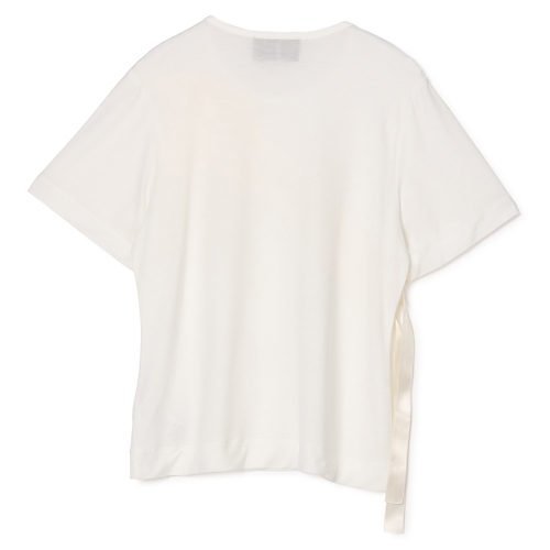 【シモーン ロシャ/SIMONE ROCHA】のBOW SASH EASY T-SHIRT 人気、トレンドファッション・服の通販 founy(ファニー) 　ファッション　Fashion　レディースファッション　Fashion for Women　トップス・カットソー　Cut & Sew Tops　シャツ・ブラウス・オフィスカジュアル　Elegant Blouses & Button-Ups　ロングTシャツ・Tシャツ　Longline T-Shirts & Tees　シアー　Sheer, See-Through　バランス　Balance, Style Balance　フロント　Front, Front Design　ボックス　Boxy, Box Shape　リボン　Ribbon, Bow　半袖　Short Sleeve, Half Sleeve　洗える　Machine Washable　other-2|ID: prp329100004848412 ipo3291000000036049197