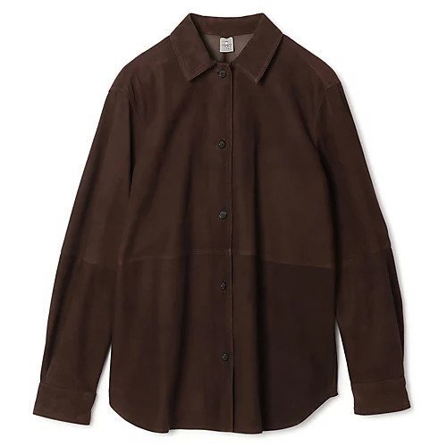 【トーテム/TOTEME】のSoft suede overshirt インテリア・キッズ・メンズ・レディースファッション・服の通販 founy(ファニー) 　ファッション　Fashion　レディースファッション　Fashion for Women　トップス・カットソー　Cut & Sew Tops　シャツ・ブラウス・オフィスカジュアル　Elegant Blouses & Button-Ups　ヴィンテージ　Vintage Style　BARK|ID: prp329100004848415 ipo3291000000035443573