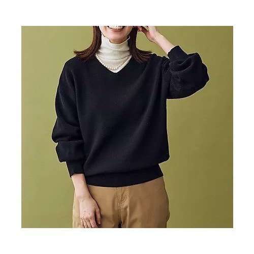 【エニー/ANY】の【8色展開】Vネックデイリーニット インテリア・キッズ・メンズ・レディースファッション・服の通販 founy(ファニー) ファッション Fashion レディースファッション Fashion for Women トップス・カットソー Cut & Sew Tops ニット Knit Tops & Sweaters Vネックトップス V-Neck Tops / V-Cut Neckline Shirts おすすめ Recommended / Our Picks ストレッチ Stretch, Stretchy Fabric タートルネック Turtleneck, High Neck ボトム Bottoms, Lower Wear ボーダー Border, Stripe 洗える Machine Washable ブラック|ID: prp329100004849953 ipo3291000000036024389