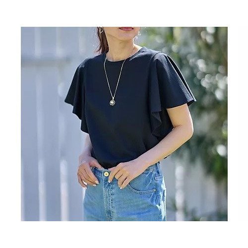 【エニー/ANY】のソロナフリルスリーブプルオーバー 人気、トレンドファッション・服の通販 founy(ファニー) 　ファッション　Fashion　レディースファッション　Fashion for Women　トップス・カットソー　Cut & Sew Tops　カジュアルプルオーバー・ニットトップス　Pullovers & Knit Tops / Casual Pullovers　おすすめ　Recommended / Our Picks　エレガント 上品　Elegant　カーゴパンツ　Cargo Pants, Utility Pants　シンプル　Simple, Minimal　ストレッチ　Stretch, Stretchy Fabric　デニム　Denim, Jeans Material　 other-1|ID: prp329100004849954 ipo3291000000036054569