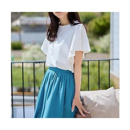 【エニー/ANY】のソロナフリルスリーブプルオーバー 人気、トレンドファッション・服の通販 founy(ファニー) 　ファッション　Fashion　レディースファッション　Fashion for Women　トップス・カットソー　Cut & Sew Tops　カジュアルプルオーバー・ニットトップス　Pullovers & Knit Tops / Casual Pullovers　おすすめ　Recommended / Our Picks　エレガント 上品　Elegant　カーゴパンツ　Cargo Pants, Utility Pants　シンプル　Simple, Minimal　ストレッチ　Stretch, Stretchy Fabric　デニム　Denim, Jeans Material　other-3|ID: prp329100004849954 ipo3291000000036054578