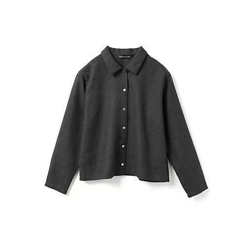 【ミズイロ インド/mizuiro ind】のウールブレンドベーシックシャツ インテリア・キッズ・メンズ・レディースファッション・服の通販 founy(ファニー) 　ファッション　Fashion　レディースファッション　Fashion for Women　トップス・カットソー　Cut & Sew Tops　シャツ・ブラウス・オフィスカジュアル　Elegant Blouses & Button-Ups　ウォーム　Warm Fabric　セットアップ　Set-Up, Coordinated Outfit　ベーシック　Basic, Essential　ボトム　Bottoms, Lower Wear　冬　Winter / This Winter　チャコールグレー|ID: prp329100004849955 ipo3291000000035683623