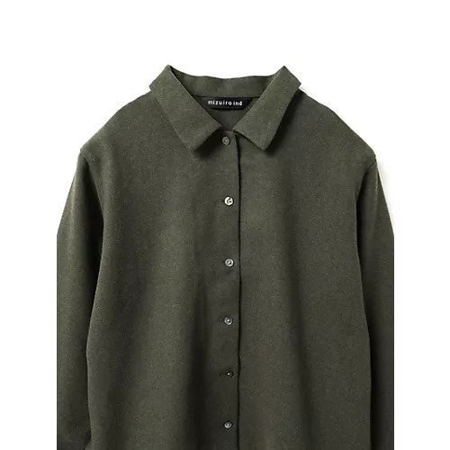 【ミズイロ インド/mizuiro ind】のウールブレンドベーシックシャツ 人気、トレンドファッション・服の通販 founy(ファニー) 　ファッション　Fashion　レディースファッション　Fashion for Women　トップス・カットソー　Cut & Sew Tops　シャツ・ブラウス・オフィスカジュアル　Elegant Blouses & Button-Ups　ウォーム　Warm Fabric　セットアップ　Set-Up, Coordinated Outfit　ベーシック　Basic, Essential　ボトム　Bottoms, Lower Wear　冬　Winter / This Winter　other-2|ID: prp329100004849955 ipo3291000000035683625