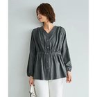 【スタイルデリ/STYLE DELI】の【LUXE】ピーチスキンウエストマークギャザーブラウス 人気、トレンドファッション・服の通販 founy(ファニー) ファッション Fashion レディースファッション Fashion for Women トップス・カットソー Cut & Sew Tops シャツ・ブラウス・オフィスカジュアル Elegant Blouses & Button-Ups イエロー Yellow インナー Innerwear 春 Spring 秋 Autumn ギャザー Gathered, Ruffled サテン Satin, Glossy Fabric シンプル Simple, Minimal ジャケット Jacket, Outerwear スリット Slit, Slit Detail なめらか Smooth, Silky Texture 長袖 Long Sleeve, Full Sleeve バランス Balance, Style Balance ピーチ Peach, Soft Touch フレア Flare, Flared ポケット Pocket, Pocket Detail thumbnail チャコール|ID: prp329100004851314 ipo3291000000035577253