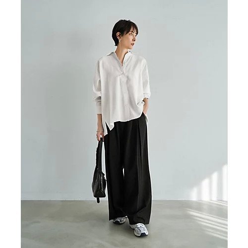 【スタイルデリ/STYLE DELI】の【LUXE】しっとり落ち感ニュアンスシャツ 人気、トレンドファッション・服の通販 founy(ファニー) 　ファッション　Fashion　レディースファッション　Fashion for Women　トップス・カットソー　Cut & Sew Tops　シャツ・ブラウス・オフィスカジュアル　Elegant Blouses & Button-Ups　インナー　Innerwear　カフス　Cuff Design　ストレート　Straight, Straight Cut　スリット　Slit, Slit Detail　タートル　Turtleneck, Turtle Collar　長袖　Long Sleeve, Full Sleeve　パール　Pearl, Pearl Accent　フォルム　Silhouette, Form　ポケット　Pocket, Pocket Detail　ワイド　Wide, Wide Fit　other-2|ID: prp329100004851315 ipo3291000000035577259