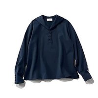 【トゥエルブクローゼット/12closet】の【高橋夏果さんコラボ】【洗える】ブラウス見えセーラーカットソー 人気、トレンドファッション・服の通販 founy(ファニー) ファッション Fashion レディースファッション Fashion for Women トップス・カットソー Cut & Sew Tops シャツ・ブラウス・オフィスカジュアル Elegant Blouses & Button-Ups カットソー・ベーシックTシャツ Cut-and-Sewn Tops / Stretch Tees & Basics なめらか Smooth, Silky Texture カットソー Cut and Sewn Top コラボ Collaboration, Collab スリット Slit, Slit Detail バランス Balance, Style Balance ボトム Bottoms, Lower Wear ミドル Middle Length, Mid Height エレガント 上品 Elegant 夏 Summer 洗える Machine Washable |ID:prp329100004851320