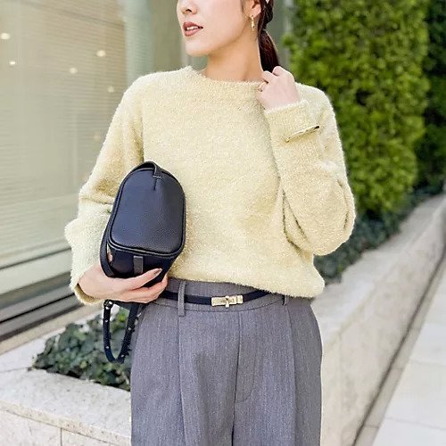 【ノーリーズ/NOLLEY'S】の《手洗い可能》ラメシャギープルオーバー インテリア・キッズ・メンズ・レディースファッション・服の通販 founy(ファニー) 　ファッション　Fashion　レディースファッション　Fashion for Women　トップス・カットソー　Cut & Sew Tops　カジュアルプルオーバー・ニットトップス　Pullovers & Knit Tops / Casual Pullovers　2025年　2025　2025-2026秋冬・A/W　Autumn/Winter 2025–26 AW25–26　スパンコール　Sequins, Sequin Embellishment　トレンド　Trend, Trending Now　ハーフ　Half, Half-Length　イエロー|ID: prp329100004851327 ipo3291000000035583195