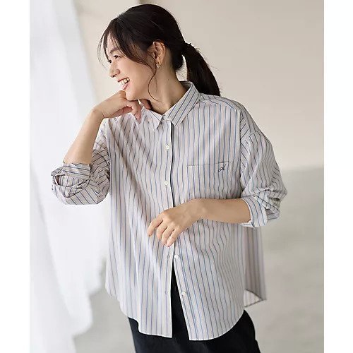 【エニー/ANY】のオーバーサイズシャツ インテリア・キッズ・メンズ・レディースファッション・服の通販 founy(ファニー) 　ファッション　Fashion　レディースファッション　Fashion for Women　トップス・カットソー　Cut & Sew Tops　シャツ・ブラウス・オフィスカジュアル　Elegant Blouses & Button-Ups　インナー　Innerwear　抗菌　Antibacterial, Bacteria-Resistant　ストライプ　Stripe, Striped Pattern　スラックス　Slacks, Dress Pants　タンク　Tank Top, Sleeveless Top　デニム　Denim, Jeans Material　定番　Standard, Basic Item　ベスト　Vest, Waistcoat　羽織　Haori, Light Jacket　A/W・秋冬　Autumn/Winter　ベージュストライプ|ID: prp329100004851328 ipo3291000000036196029