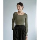 【スタイルデリ/STYLE DELI】の敏感肌対策 中に着る綿100デコルテ開きカットソー カーキ|ID: prp329100004851797 ipo3291000000036268915