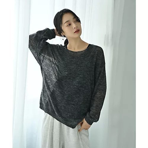 【スタイルデリ/STYLE DELI】の【BLK001】透かしモヘアプチボートネックプルオーバー 人気、トレンドファッション・服の通販 founy(ファニー) 　ファッション　Fashion　レディースファッション　Fashion for Women　トップス・カットソー　Cut & Sew Tops　カジュアルプルオーバー・ニットトップス　Pullovers & Knit Tops / Casual Pullovers　イエロー　Yellow　インナー　Innerwear　キャミ　Camisole, Cami Top　軽量　Lightweight, Ultra Light　透かし　Cut-Out, Lacework　タンク　Tank Top, Sleeveless Top　デコルテ　Décolleté, Neckline　バランス　Balance, Style Balance　ボトム　Bottoms, Lower Wear　リラックス　Relax, Relaxed Fit　ワイド　Wide, Wide Fit　 other-1|ID: prp329100004851995 ipo3291000000035614955