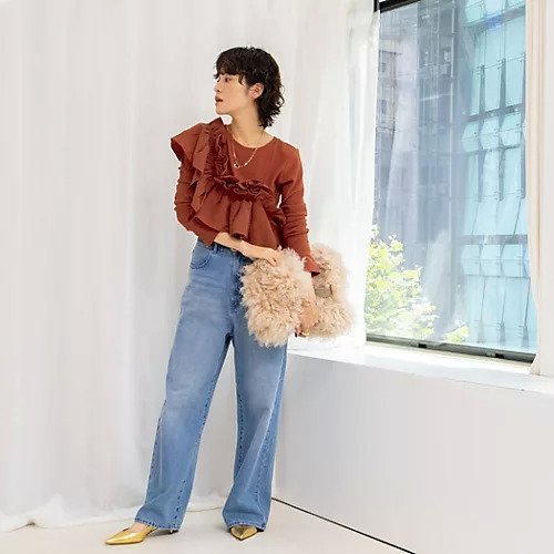【リエミラー/Rie Miller】の3WAYリブフリルロンT 人気、トレンドファッション・服の通販 founy(ファニー) ファッション Fashion レディースファッション Fashion for Women トップス・カットソー Cut & Sew Tops ロングTシャツ・Tシャツ Longline T-Shirts & Tees 2025年 2025 2025-2026秋冬・A/W Autumn/Winter 2025–26 AW25–26 カットソー Cut and Sewn Top ストレッチ Stretch, Stretchy Fabric テレコ Ribbed, Rib Stitch フェミニン Feminine, Girly フリル Frill, Ruffle 長袖 Long Sleeve, Full Sleeve other-3|ID: prp329100004853705 ipo3291000000036024375