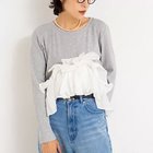 【リエミラー/Rie Miller】の3WAYリブフリルロンT グレー系その他|ID: prp329100004853705 ipo3291000000036271758