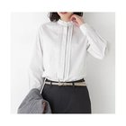 【ヒューマンウーマン/HUMAN WOMAN】の先染めストライプスタンドフリルブラウス 人気、トレンドファッション・服の通販 founy(ファニー) ファッション Fashion レディースファッション Fashion for Women トップス・カットソー Cut & Sew Tops シャツ・ブラウス・オフィスカジュアル Elegant Blouses & Button-Ups おすすめ Recommended / Our Picks インナー Innerwear クラシカル Classical, Vintage-Inspired スタンダード Standard, Basic ストライプ Stripe, Striped Pattern スリット Slit, Slit Detail フリル Frill, Ruffle thumbnail グレーストライプ|ID: prp329100004854942 ipo3291000000035739471