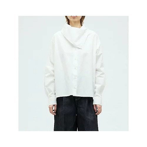 【ミズイロ インド/mizuiro ind】のスカーフカラーシャツ インテリア・キッズ・メンズ・レディースファッション・服の通販 founy(ファニー) 　ファッション　Fashion　レディースファッション　Fashion for Women　トップス・カットソー　Cut & Sew Tops　シャツ・ブラウス・オフィスカジュアル　Elegant Blouses & Button-Ups　オケージョン　Occasion Wear　スカーフ　Scarf, Neckwear　ストライプ　Stripe, Striped Pattern　スリット　Slit, Slit Detail　ドッキング　Docking, Mixed Material　ブロード　Broadcloth, Fine Cotton　オフホワイト|ID: prp329100004855468 ipo3291000000036050906