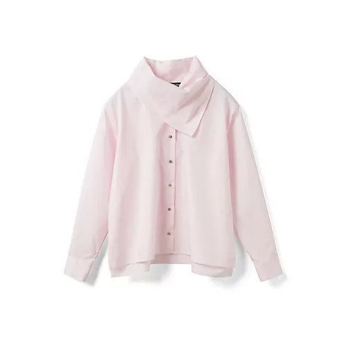 【ミズイロ インド/mizuiro ind】のスカーフカラーシャツ インテリア・キッズ・メンズ・レディースファッション・服の通販 founy(ファニー) 　ファッション　Fashion　レディースファッション　Fashion for Women　トップス・カットソー　Cut & Sew Tops　シャツ・ブラウス・オフィスカジュアル　Elegant Blouses & Button-Ups　オケージョン　Occasion Wear　スカーフ　Scarf, Neckwear　ストライプ　Stripe, Striped Pattern　スリット　Slit, Slit Detail　ドッキング　Docking, Mixed Material　ブロード　Broadcloth, Fine Cotton　ピンク|ID: prp329100004855468 ipo3291000000036050908