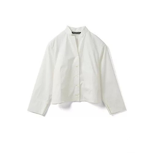 【ミズイロ インド/mizuiro ind】のスタンドカラーショートシャツ 人気、トレンドファッション・服の通販 founy(ファニー) 　ファッション　Fashion　レディースファッション　Fashion for Women　トップス・カットソー　Cut & Sew Tops　シャツ・ブラウス・オフィスカジュアル　Elegant Blouses & Button-Ups　オケージョン　Occasion Wear　クラシック　Classic, Timeless Style　コンパクト　Compact, Small Size　シンプル　Simple, Minimal　スタンド　Stand Collar, Upright Stand　ストレッチ　Stretch, Stretchy Fabric　エレガント 上品　Elegant　切替　Switching, Contrast Panel　other-2|ID: prp329100004855472 ipo3291000000036050945