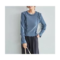 【スタイルデリ/STYLE DELI】のメロウリブ 微光沢プリーツ調ライントップス 人気、トレンドファッション・服の通販 founy(ファニー) ファッション Fashion レディースファッション Fashion for Women トップス・カットソー Cut & Sew Tops イエロー Yellow インナー Innerwear カットソー Cut and Sewn Top クール Cool, Chic スリット Slit, Slit Detail 定番 Standard, Basic Item 長袖 Long Sleeve, Full Sleeve プリーツ Pleats, Pleated |ID:prp329100004856863