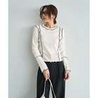 【スタイルデリ/STYLE DELI】のメロウリブ 微光沢プリーツ調ライントップス ホワイト|ID: prp329100004856863 ipo3291000000036288186