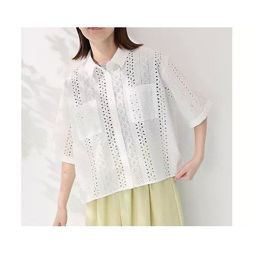 【エニー/ANY】のエンブロイダリーシャツ 人気、トレンドファッション・服の通販 founy(ファニー) 　ファッション　Fashion　レディースファッション　Fashion for Women　トップス・カットソー　Cut & Sew Tops　シャツ・ブラウス・オフィスカジュアル　Elegant Blouses & Button-Ups　おすすめ　Recommended / Our Picks　エンブロイダリー　Embroidery Design　カーゴパンツ　Cargo Pants, Utility Pants　スリット　Slit, Slit Detail　デニム　Denim, Jeans Material　フェミニン　Feminine, Girly　ロング　Long, Long-Length　ワイド　Wide, Wide Fit　 other-1|ID: prp329100004856909 ipo3291000000036084077