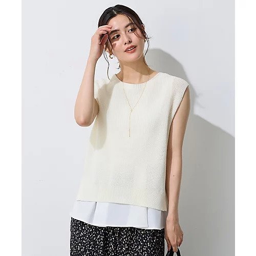 【エニー/ANY】のギマノースリーブニット インテリア・キッズ・メンズ・レディースファッション・服の通販 founy(ファニー) ファッション Fashion レディースファッション Fashion for Women トップス・カットソー Cut & Sew Tops ニット Knit Tops & Sweaters キャミソール&ノースリーブ Camisoles & Sleeveless Tops インナー Innerwear サマー Summer, Summer Style ジャケット Jacket, Outerwear デニム Denim, Jeans Material 夏 Summer 畦 Ribbed Knit オフ|ID: prp329100004856915 ipo3291000000036153852