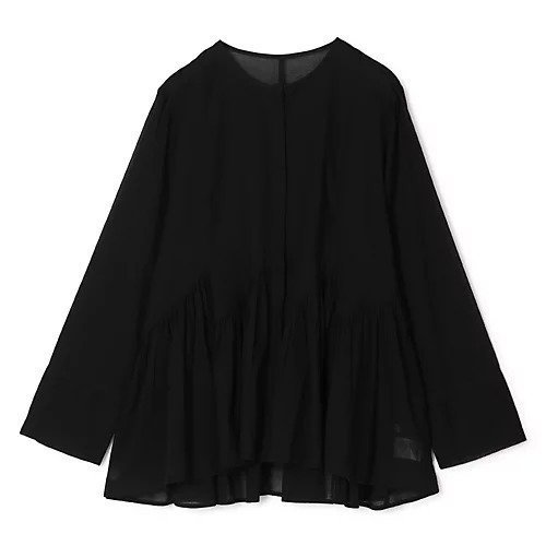 【ヌキテパ/NE QUITTEZ PAS】のCotton Voile Slant Panel Blouse インテリア・キッズ・メンズ・レディースファッション・服の通販 founy(ファニー) ファッション Fashion レディースファッション Fashion for Women ギャザー Gathered, Ruffled 洗える Machine Washable 【HPS別注】BLACK|ID: prp329100004857381 ipo3291000000036049100