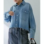 【ウィムガゼット/Whim Gazette】のデニムシャツ 人気、トレンドファッション・服の通販 founy(ファニー) ファッション Fashion レディースファッション Fashion for Women トップス・カットソー Cut & Sew Tops シャツ・ブラウス・オフィスカジュアル Elegant Blouses & Button-Ups インナー Innerwear ヴィンテージ Vintage Style クロップド Cropped, Short Length コンパクト Compact, Small Size ダメージ Distressed, Destroyed ツイル Twist, Twisted Detail デニム Denim, Jeans Material バランス Balance, Style Balance リアル Real, Realistic thumbnail ブルー|ID: prp329100004857617 ipo3291000000036321607