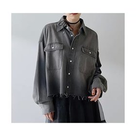 【ウィムガゼット/Whim Gazette】 デニムシャツ人気、トレンドファッション・服の通販 founy(ファニー) ファッション Fashion レディースファッション Fashion for Women トップス・カットソー Cut & Sew Tops シャツ・ブラウス・オフィスカジュアル Elegant Blouses & Button-Ups インナー Innerwear ヴィンテージ Vintage Style クロップド Cropped, Short Length コンパクト Compact, Small Size ダメージ Distressed, Destroyed ツイル Twist, Twisted Detail デニム Denim, Jeans Material バランス Balance, Style Balance リアル Real, Realistic |ID:prp329100004857617