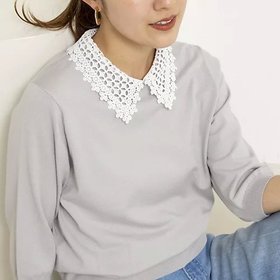 【ノーリーズ/NOLLEY'S】の《手洗い可能》襟レース取り外し6分袖プルオーバー 人気、トレンドファッション・服の通販 founy(ファニー) ファッション Fashion レディースファッション Fashion for Women トップス・カットソー Cut & Sew Tops カジュアルプルオーバー・ニットトップス Pullovers & Knit Tops / Casual Pullovers 2025年 2025 2025-2026秋冬・A/W Autumn/Winter 2025–26 AW25–26 2026年 2026 ストレッチ Stretch, Stretchy Fabric レース Lace, Lace Fabric エレガント 上品 Elegant 夏 Summer 春 Spring S/S・春夏 SS, Spring/Summer, Warm Season |ID:prp329100004858952