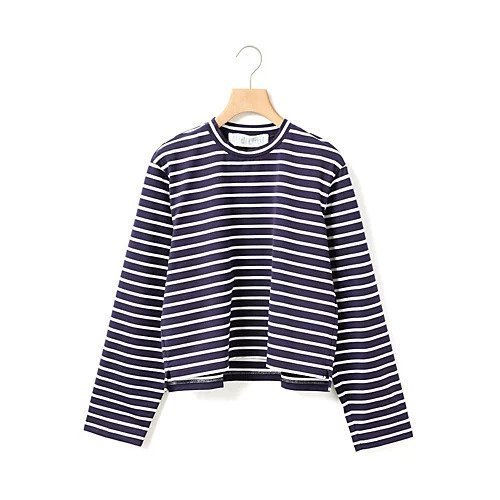 【ミディウミ/MidiUmi】のボーダーベーシックTシャツ 人気、トレンドファッション・服の通販 founy(ファニー) 　ファッション　Fashion　レディースファッション　Fashion for Women　トップス・カットソー　Cut & Sew Tops　シャツ・ブラウス・オフィスカジュアル　Elegant Blouses & Button-Ups　ロングTシャツ・Tシャツ　Longline T-Shirts & Tees　ベーシック　Basic, Essential　ボーダー　Border, Stripe　モックネック　Mock Neck, Short Turtleneck　定番　Standard, Basic Item　 other-1|ID: prp329100004860694 ipo3291000000036050763