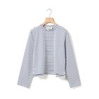 【ミディウミ/MidiUmi】のボーダーベーシックTシャツ 人気、トレンドファッション・服の通販 founy(ファニー) ファッション Fashion レディースファッション Fashion for Women トップス・カットソー Cut & Sew Tops シャツ・ブラウス・オフィスカジュアル Elegant Blouses & Button-Ups ロングTシャツ・Tシャツ Longline T-Shirts & Tees ベーシック Basic, Essential ボーダー Border, Stripe モックネック Mock Neck, Short Turtleneck 定番 Standard, Basic Item thumbnail ブルー2|ID: prp329100004860694 ipo3291000000036050767