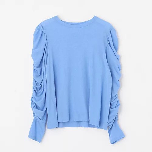 【チノ/CINOH】のSHEF GATHERED SLEEVE LONG T SHIRT インテリア・キッズ・メンズ・レディースファッション・服の通販 founy(ファニー) https://founy.com/ ファッション Fashion レディースファッション Fashion for Women トップス・カットソー Cut & Sew Tops シャツ・ブラウス・オフィスカジュアル Elegant Blouses & Button-Ups ロングTシャツ・Tシャツ Longline T-Shirts & Tees インド Indian Textile 洗える Machine Washable カットソー Cut and Sewn Top ギャザー Gathered, Ruffled 吸水 Absorbent, Quick-Dry シアー Sheer, See-Through シンプル Simple, Minimal スリーブ Sleeve, Long Sleeve / Short Sleeve デニム Denim, Jeans Material ドッキング Docking, Mixed Material ドレープ Drape, Draping Fabric 定番 Standard, Basic Item バランス Balance, Style Balance フォルム Silhouette, Form ロング Long, Long-Length 夏 Summer エレガント 上品 Elegant |ID: prp329100004860726 ipo3291000000036288761