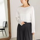 【ノーリーズ/NOLLEY'S】の【WEB限定】ウォッシャブルリラックスサテン長袖Tブラウス 人気、トレンドファッション・服の通販 founy(ファニー) ファッション Fashion レディースファッション Fashion for Women トップス・カットソー Cut & Sew Tops シャツ・ブラウス・オフィスカジュアル Elegant Blouses & Button-Ups 2025年 2025 2025-2026秋冬・A/W Autumn/Winter 2025–26 AW25–26 おすすめ Recommended / Our Picks インナー Innerwear サテン Satin, Glossy Fabric ジャケット Jacket, Outerwear ストレッチ Stretch, Stretchy Fabric スリット Slit, Slit Detail プレート Plate, Dish リラックス Relax, Relaxed Fit 長袖 Long Sleeve, Full Sleeve thumbnail ホワイト|ID: prp329100004861337 ipo3291000000036024288